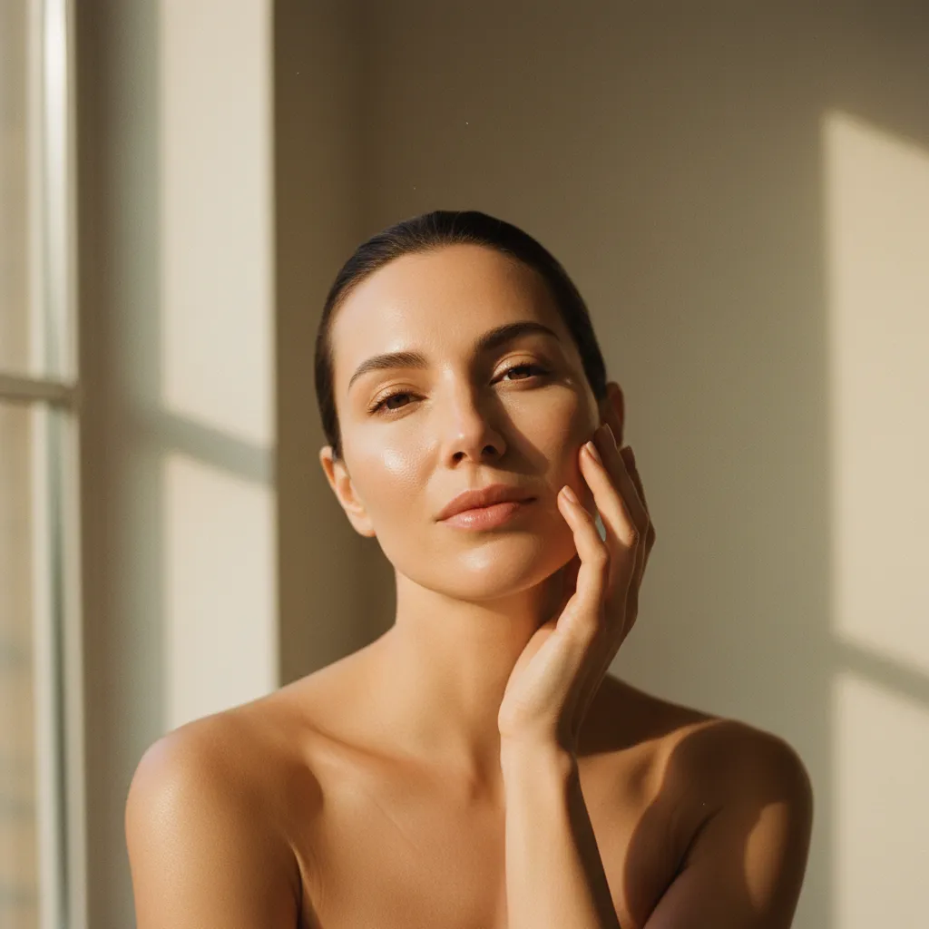 Peau éclatante et lisse après une routine régulière au bakuchiol