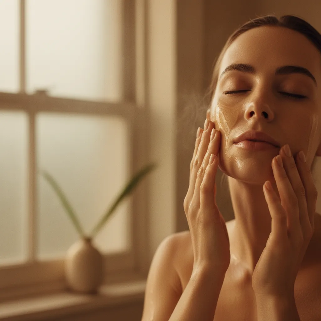 L'huile démaquillante se masse sur peau sèche avant d'être émulsionnée avec de l'eau