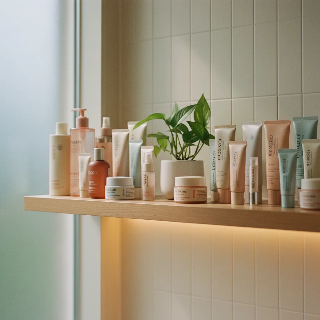 Une routine K-beauty bien organisée facilite l'application quotidienne des soins