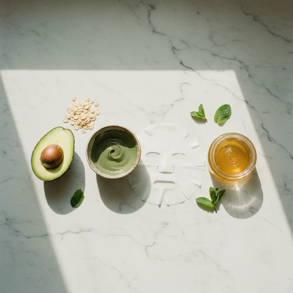 Les différents types de masques visage : argile, tissu, crème et ingrédients naturels