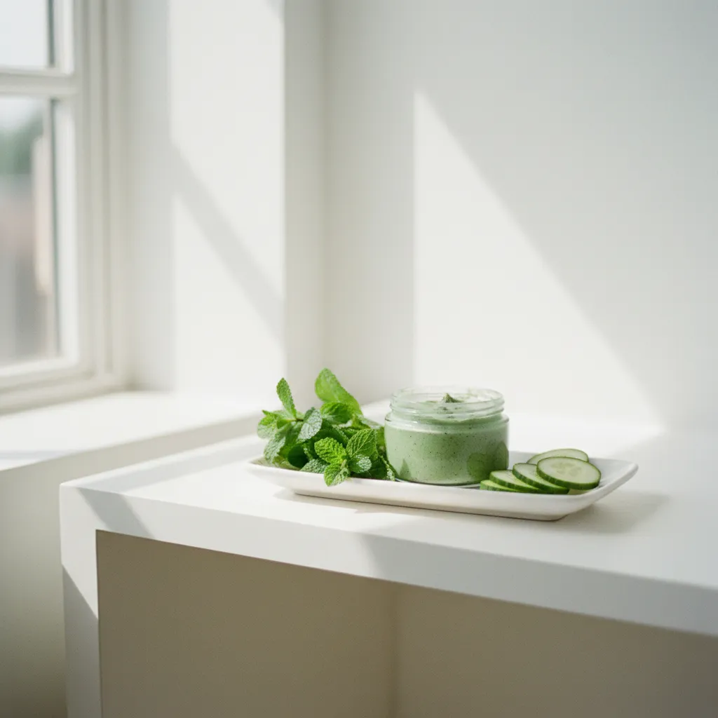 Le herb-mint facial mask, le masque iconique de la routine Patrick Bateman