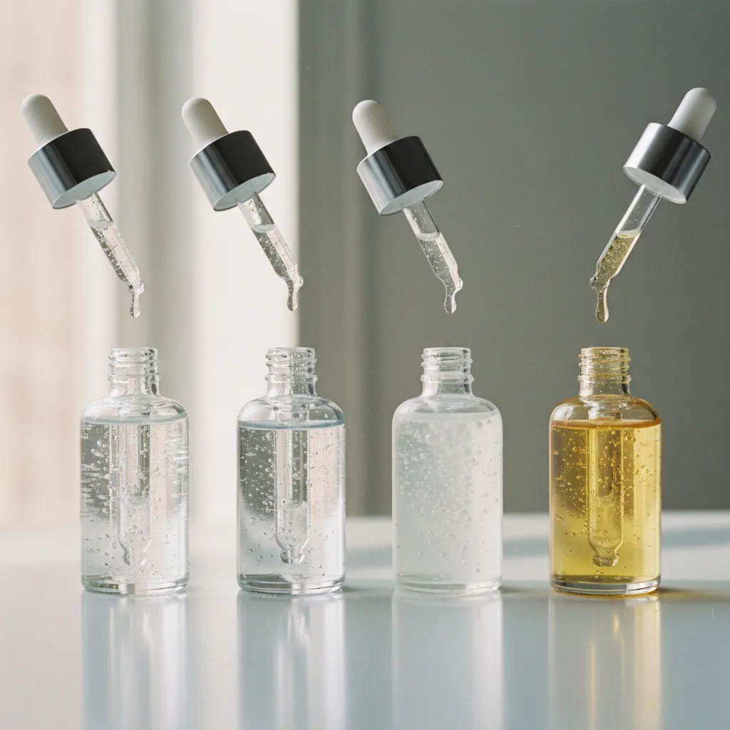 Comparer les textures des sérums aide à déterminer l'ordre d'application idéal