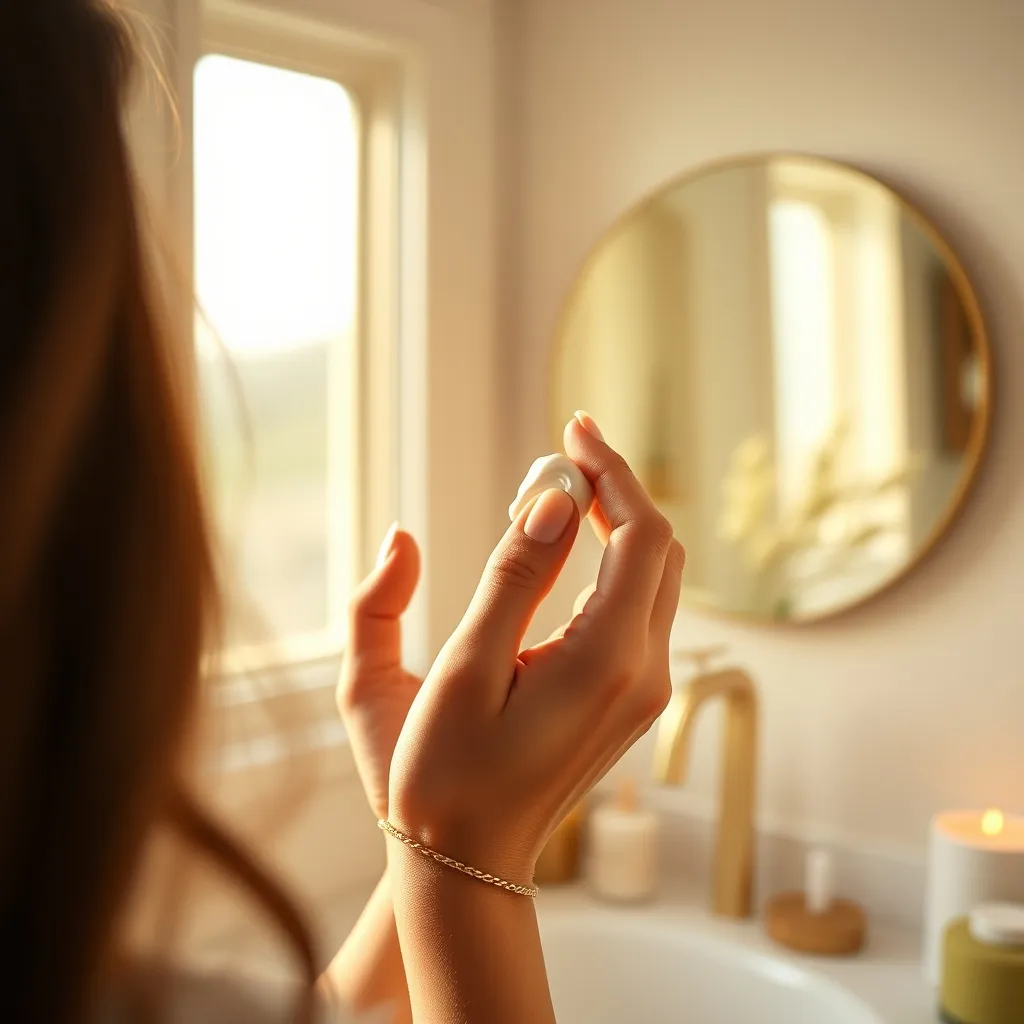 Application d'une crème riche pour compenser la sécheresse liée à l'isotrétinoïne