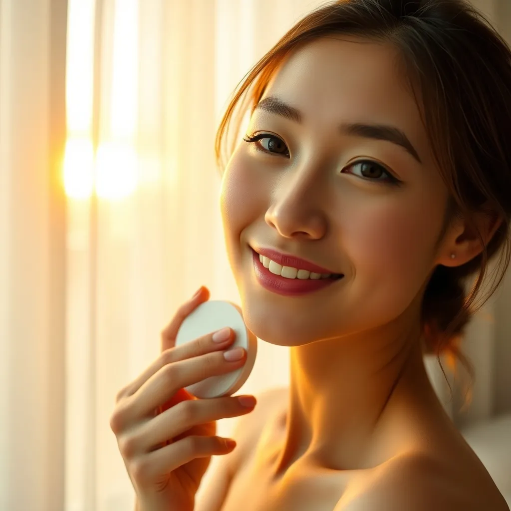 L'application par tapotement crée un fini glass skin naturel et lumineux