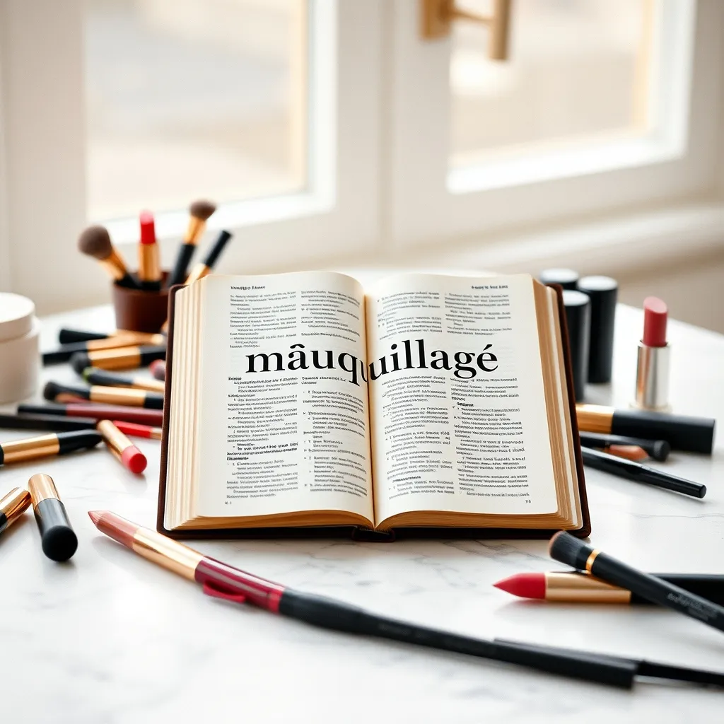 Les dictionnaires offrent plusieurs définitions complémentaires du mot maquillage
