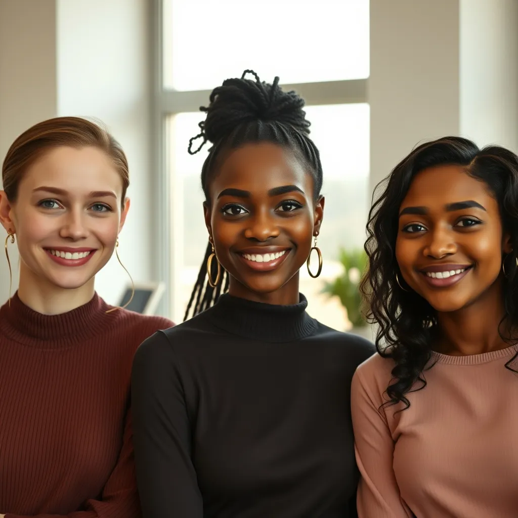 Trois carnations différentes sublimées par des teintes de rouge à lèvres adaptées à chaque sous-ton