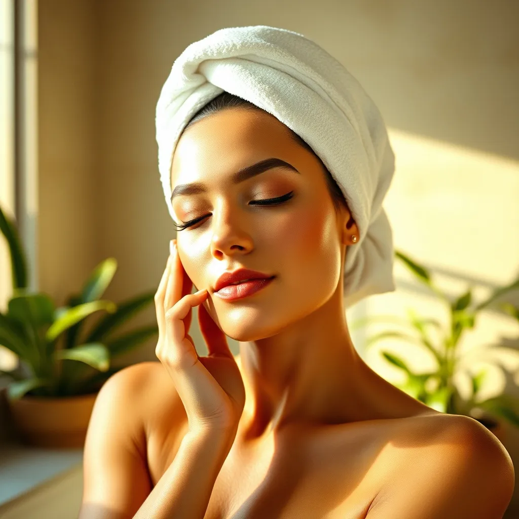 Résultat d'une routine skincare régulière : une peau lumineuse et repulpée au quotidien