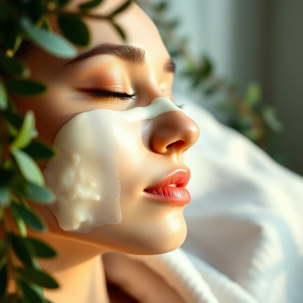 Crème hydratante riche appliquée sur une peau déshydratée pour restaurer la barrière cutanée