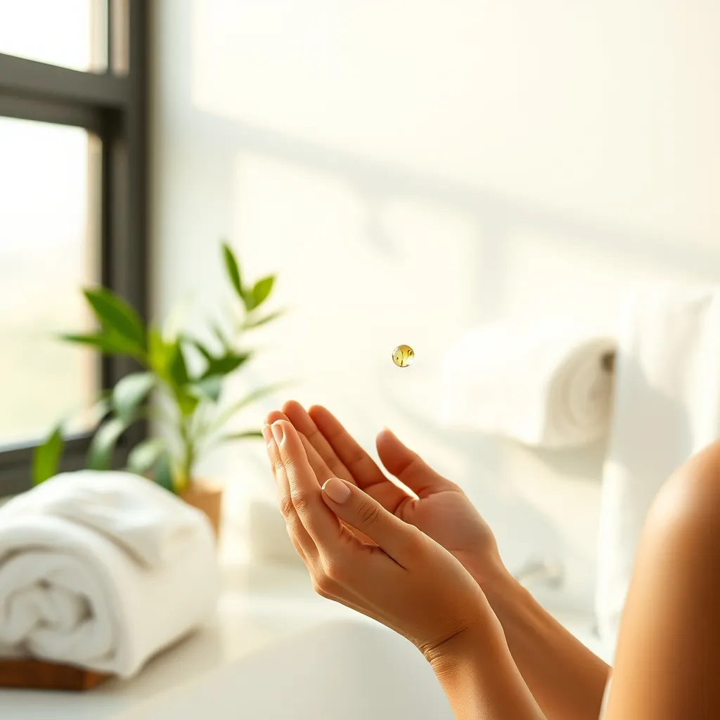 Le double nettoyage commence par un massage doux à l'huile démaquillante