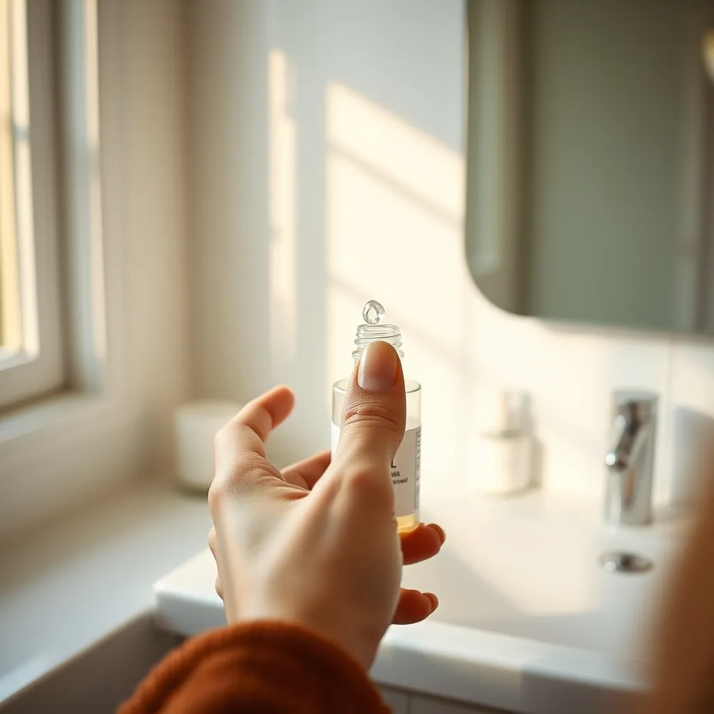 Application d'un sérum d'acide hyaluronique avant le rétinol pour une pénétration optimale