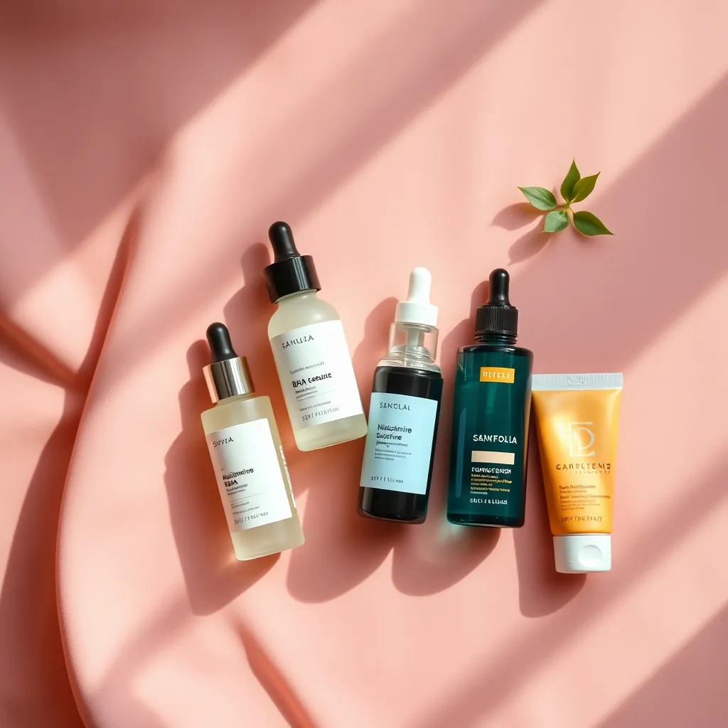 Une routine complète associant acide salicylique et niacinamide avec les produits essentiels